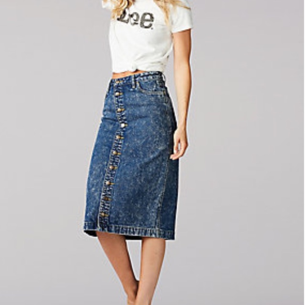LEE HIGH RISE DEMIN SKIRT - Picture 8 of 11